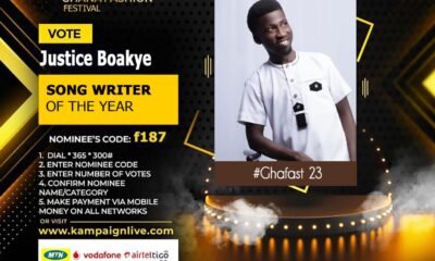 Justice Boakye Wins Song Writer Of The Year At Ghana Fashion Festival